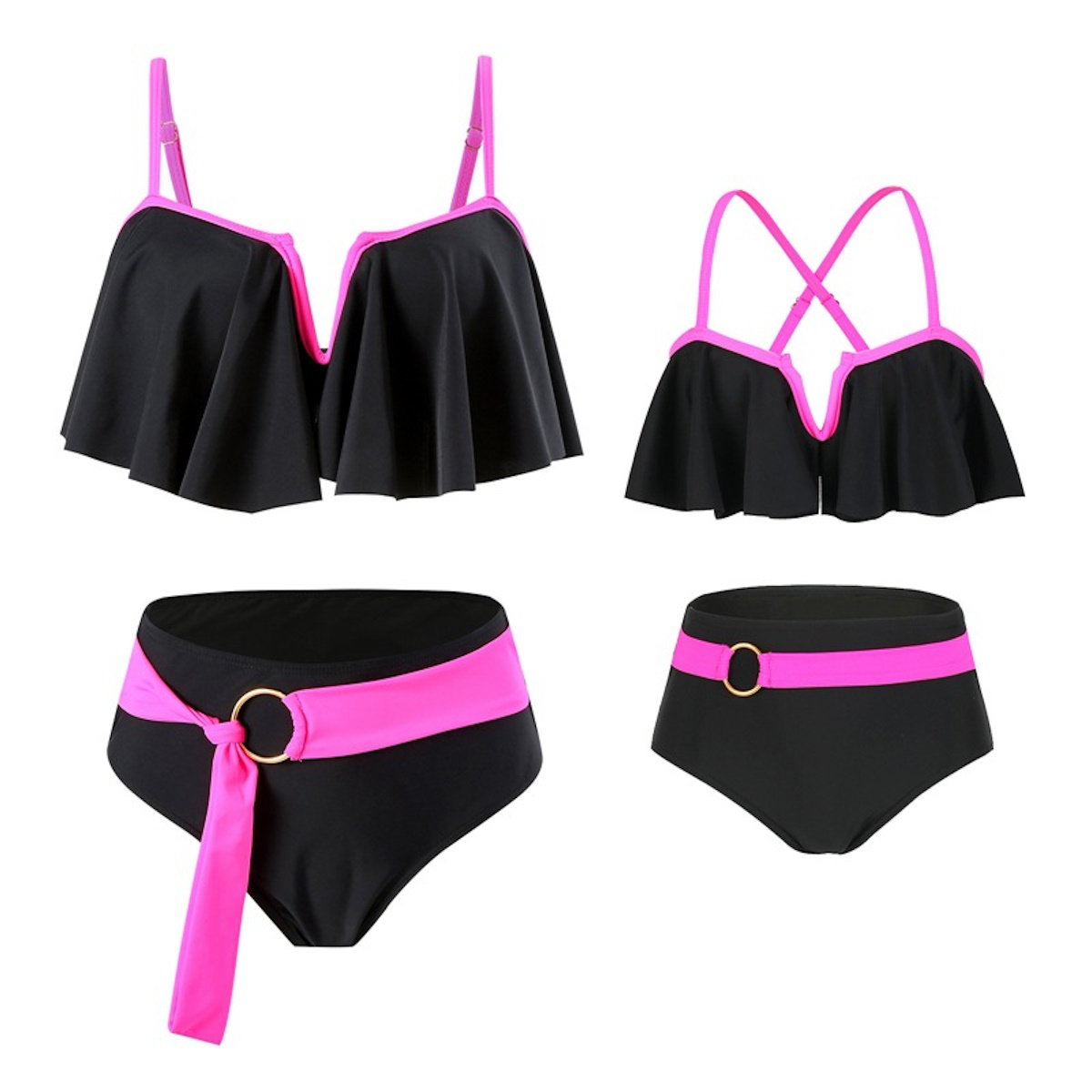 Black and pink bikini set - ChildAngle