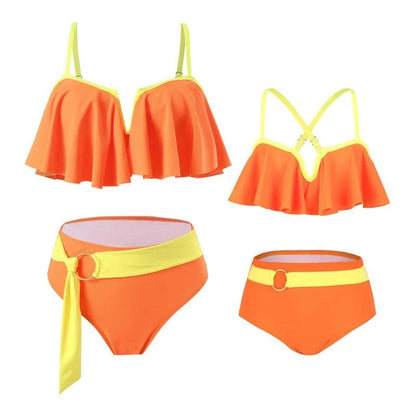 Orange bikini set with yellow accents - ChildAngle