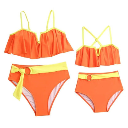 Orange bikini set with yellow accents - ChildAngle