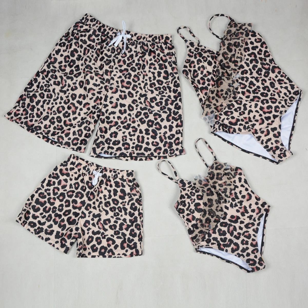 Leopard print pajama set on a light gray background