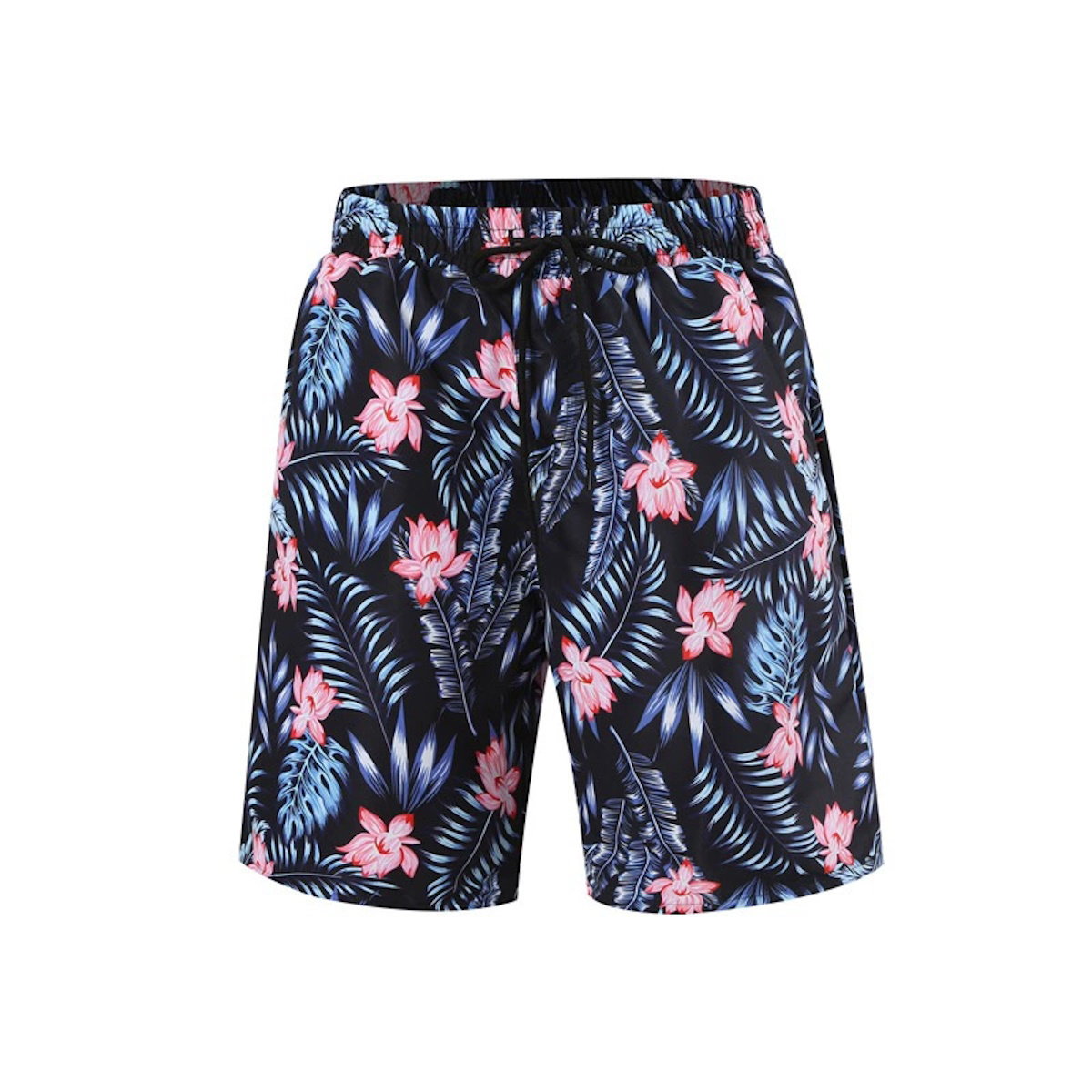 Matching Family Swimsuits Tropical Floral Palm Leaves High Waisted Halter Neck Two Piece Swimwear Set - ChildAngle