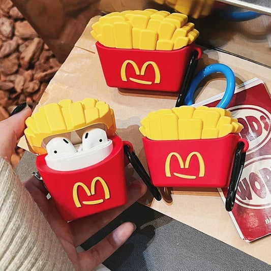AirPods case shaped like a McDonald's french fry container - ChildAnglel McDonald's French Fries AirPods Case
