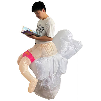 Teens Mermaid Yellow Duck Bathtub and Toilet Inflatable Costumes - ChildAngle
