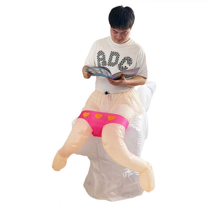 Teens Mermaid Yellow Duck Bathtub and Toilet Inflatable Costumes - ChildAngle