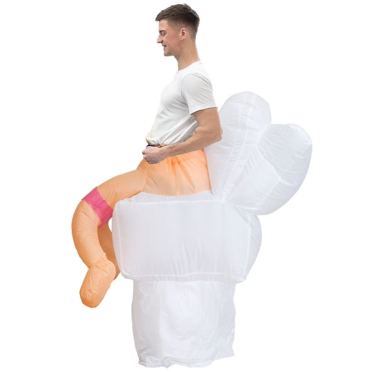 Teens Mermaid Yellow Duck Bathtub and Toilet Inflatable Costumes - ChildAngle
