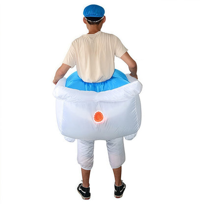 Teens Mermaid Yellow Duck Bathtub and Toilet Inflatable Costumes - ChildAngle