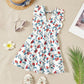 Mommy and Me Allover Flower Print V Neck Dress - ChildAngle