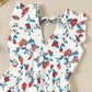 Mommy and Me Allover Flower Print V Neck Dress - ChildAngle