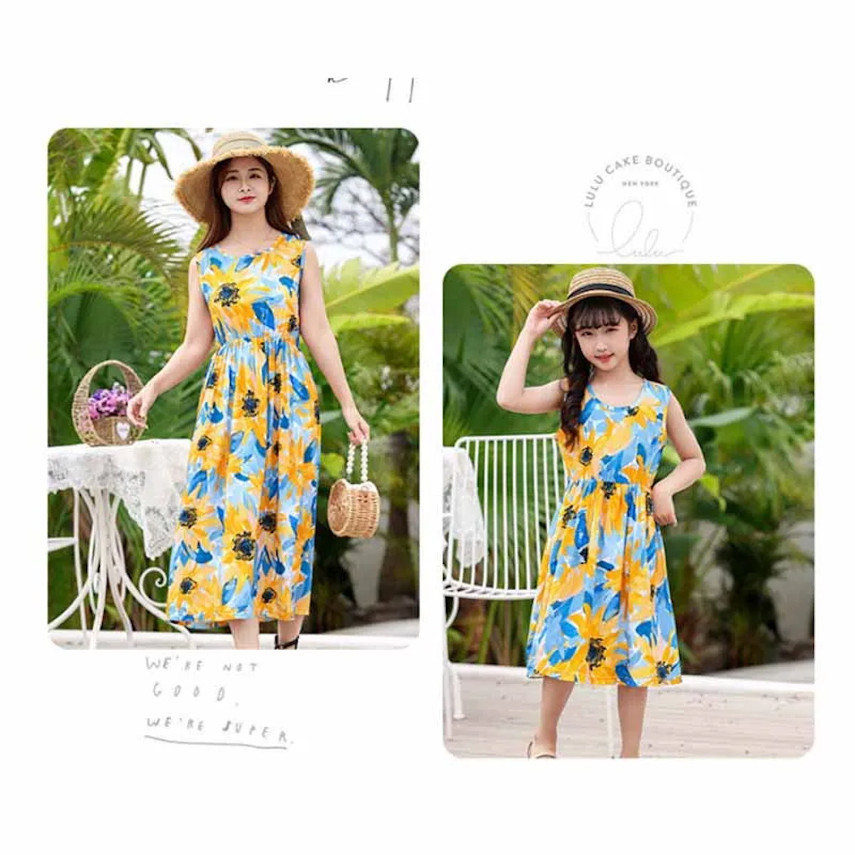 Mommy and Me Family Matching Dress Flower Mother Daughter Dresses - ChildAngle