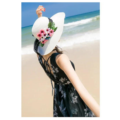 Mommy and Me V Neck Sleeveless Floral Dresses Low Back - ChildAngle