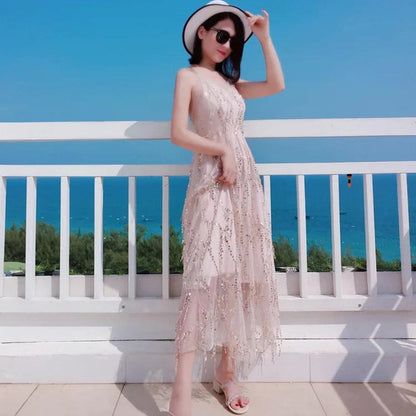 Mommy and Me Matching Sequin Chiffon Dresses - ChildAngle