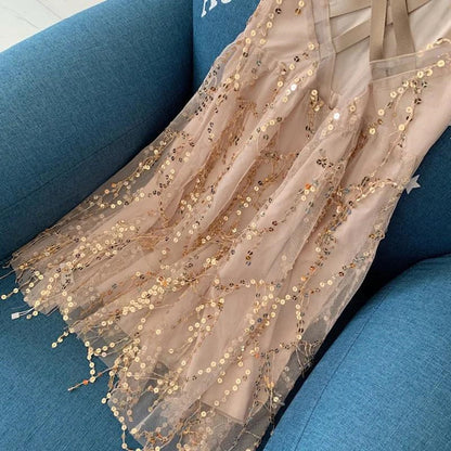 Mommy and Me Matching Sequin Chiffon Dresses - ChildAngle