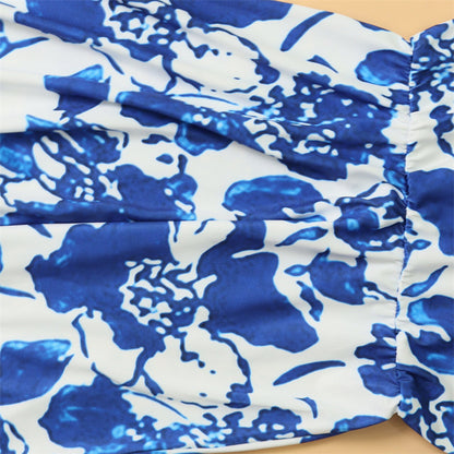 Mommy and Me Blue Floral Maxi Dress - ChildAngle