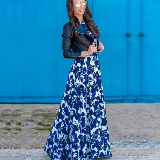 Mommy and Me Blue Floral Maxi Dress - ChildAngle