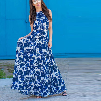 Mommy and Me Blue Floral Maxi Dress - ChildAngle