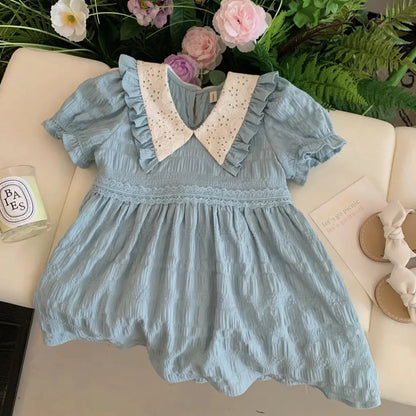 Mutter-Tochter-Kleid, mintfarbenes Rüschenkleid für Mutter und Tochter