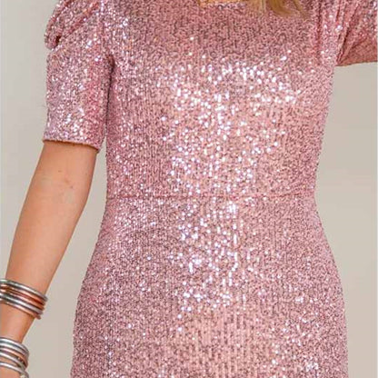 Mommy and Me Matching Dress Sequin Bodycon Dress Wedding Guest Dress Party - ChildAngle