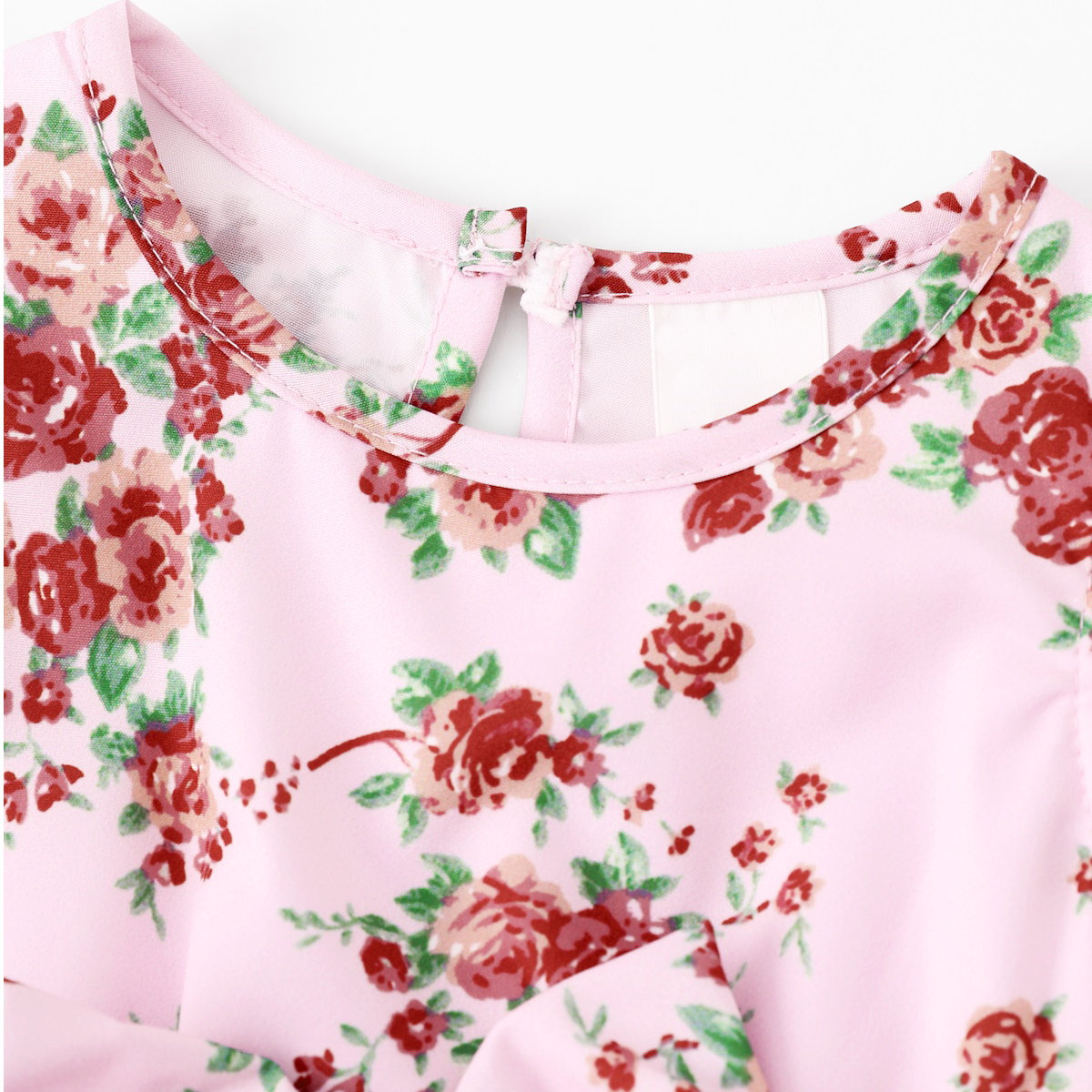 Mommy and Me Matching Dress Puff Sleeve Midi Dress Shirred Chest Ruffle Dress Mother and Daughter Matching Vacation Outfits - ChildAngle