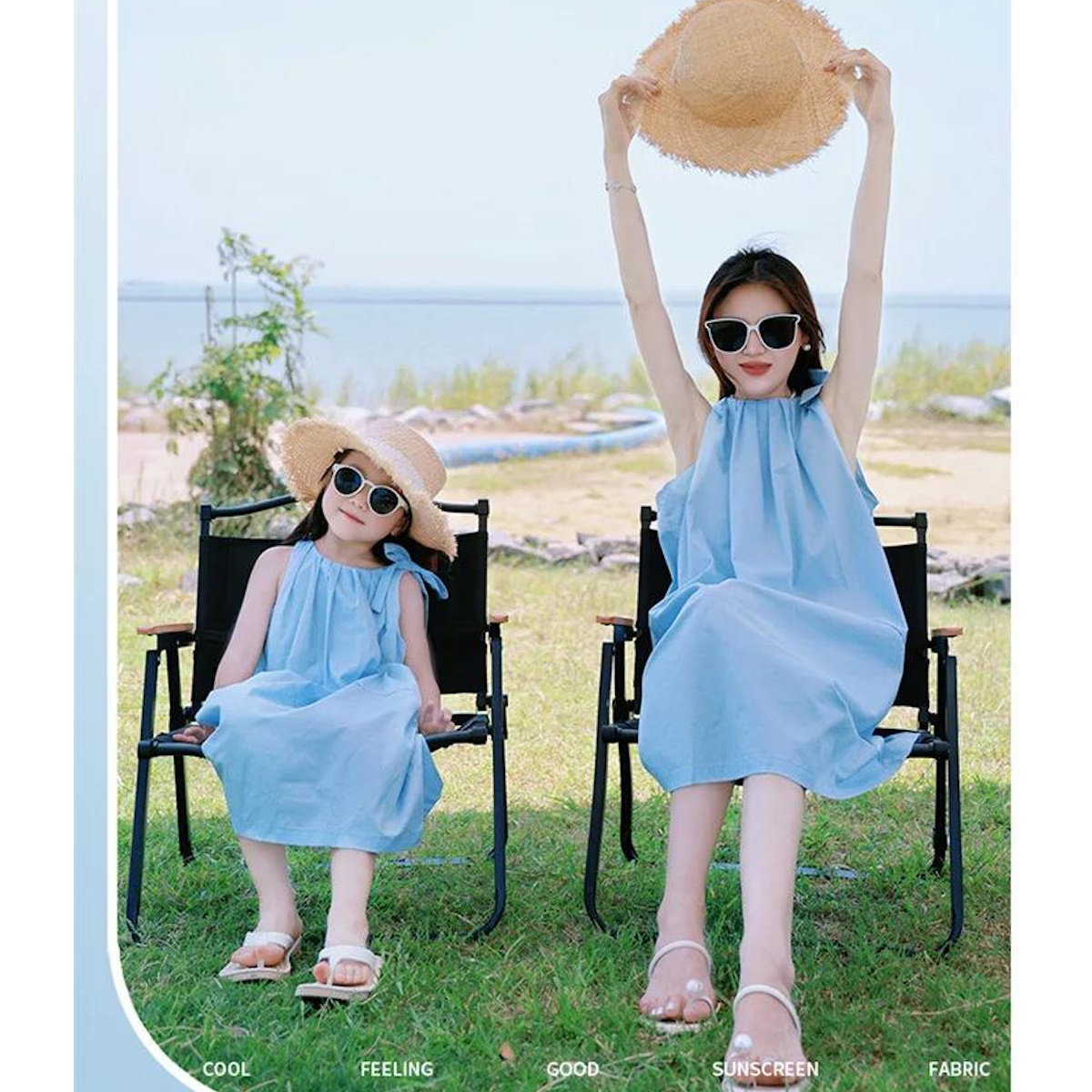 Mommy and Me Shoulder Tie Ruffle Dress - ChildAngle