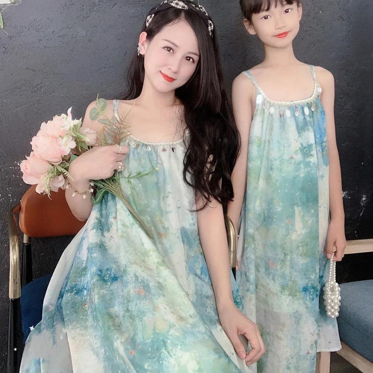 Family Matching Dress Tie Dye Mommy and Me Summer Dress - ChildAngle