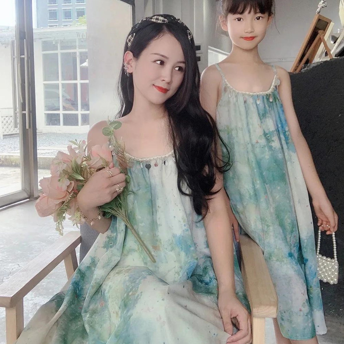 Family Matching Dress Tie Dye Mommy and Me Summer Dress - ChildAngle