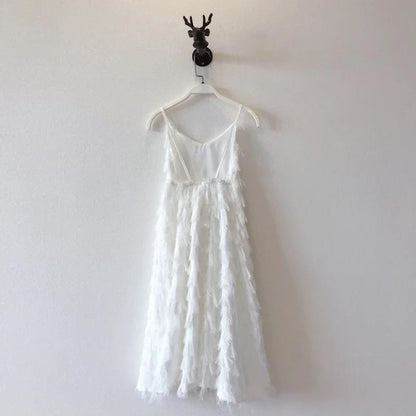 Mommy and Me V Neck Ruffle Sleeveless Backless Dresses - ChildAngle