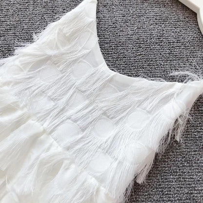 Mommy and Me V Neck Ruffle Sleeveless Backless Dresses - ChildAngle