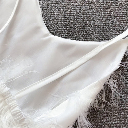 Mommy and Me V Neck Ruffle Sleeveless Backless Dresses - ChildAngle