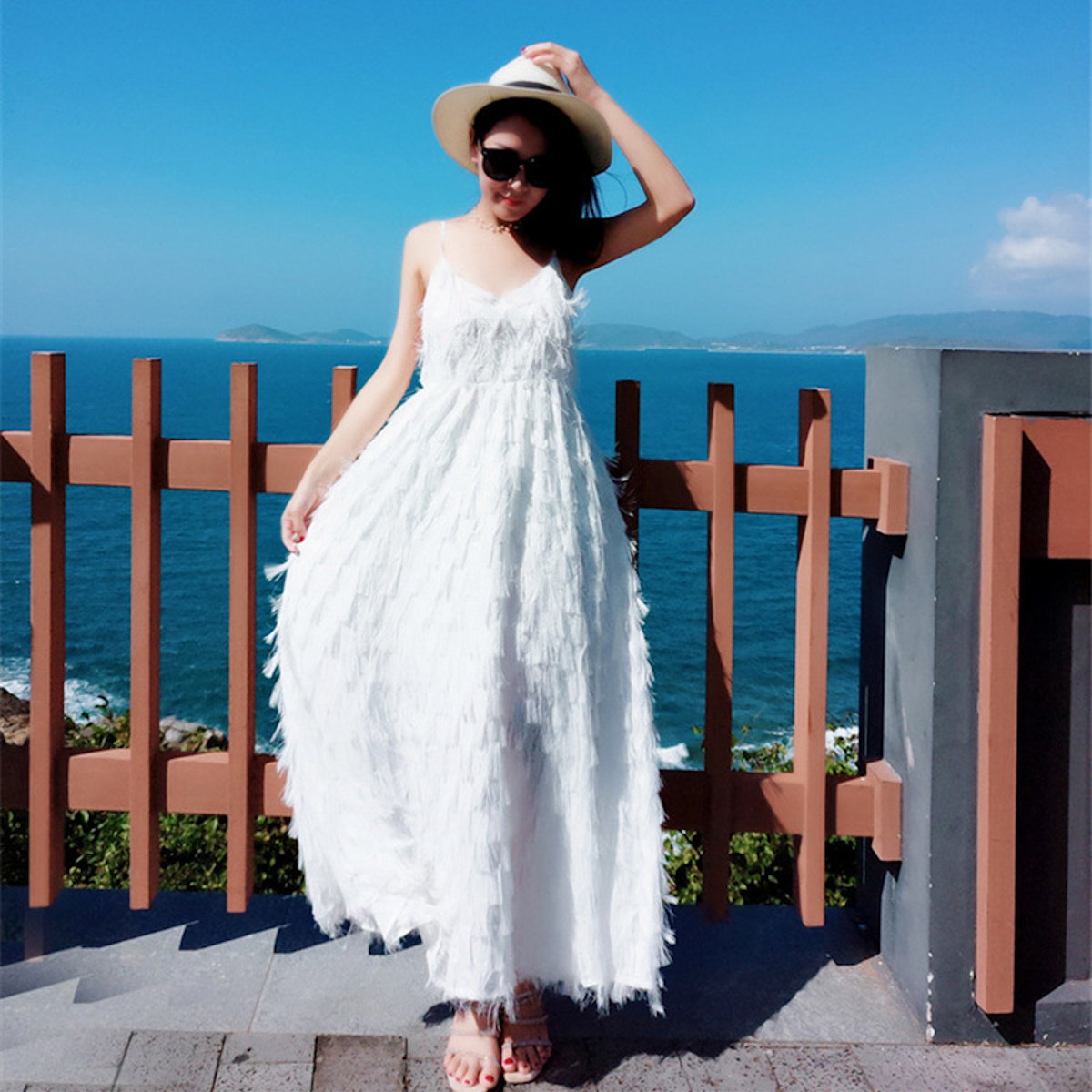 Mommy and Me V Neck Ruffle Sleeveless Backless Dresses - ChildAngle