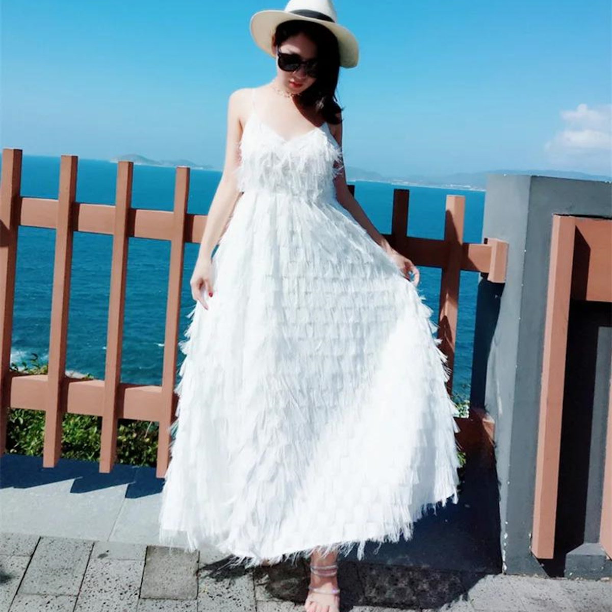 Mommy and Me V Neck Ruffle Sleeveless Backless Dresses - ChildAngle