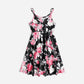 Black Family Matching Dress Floral Maxi Dress for Mommy and Me Matching Outfits - ChildAngle