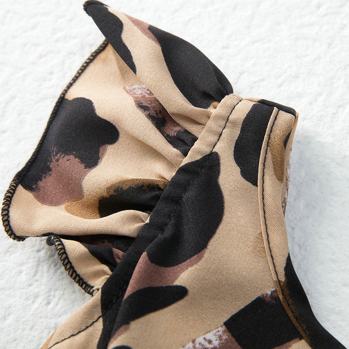 Leopard Print Mommy and Me V Neck Slip Dress Romper for Babies Girls and Moms - ChildAngle