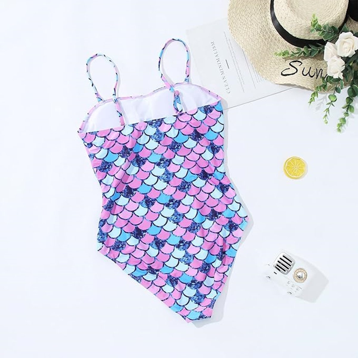 Mermaid scale patterned swimsuit for mommy and me - ChildAngle