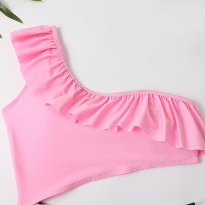 Pink one-shoulder top for Girls - ChildAngle