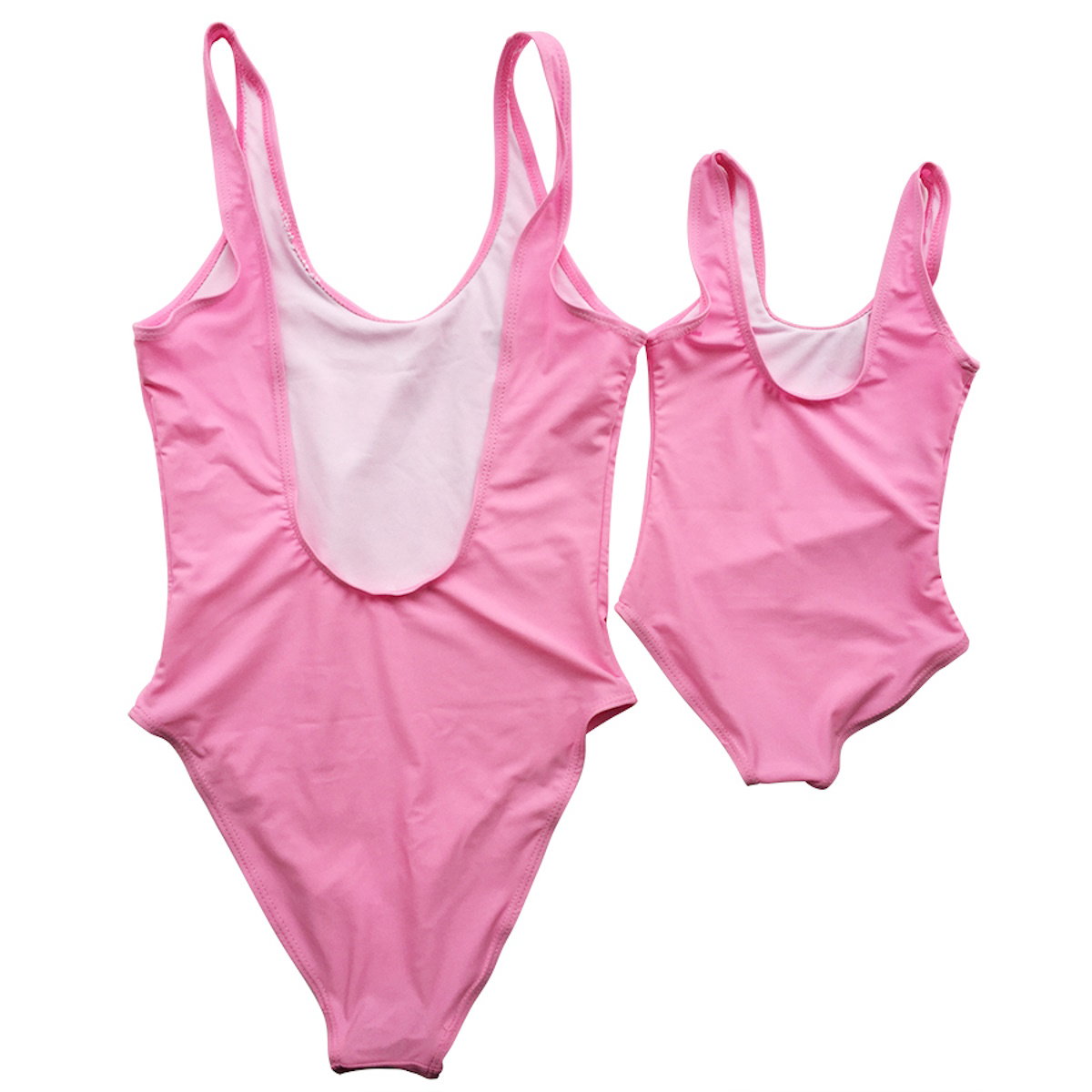 Two pink swimsuits Mommy and Me One Piece Swimsuits - ChildAngle
