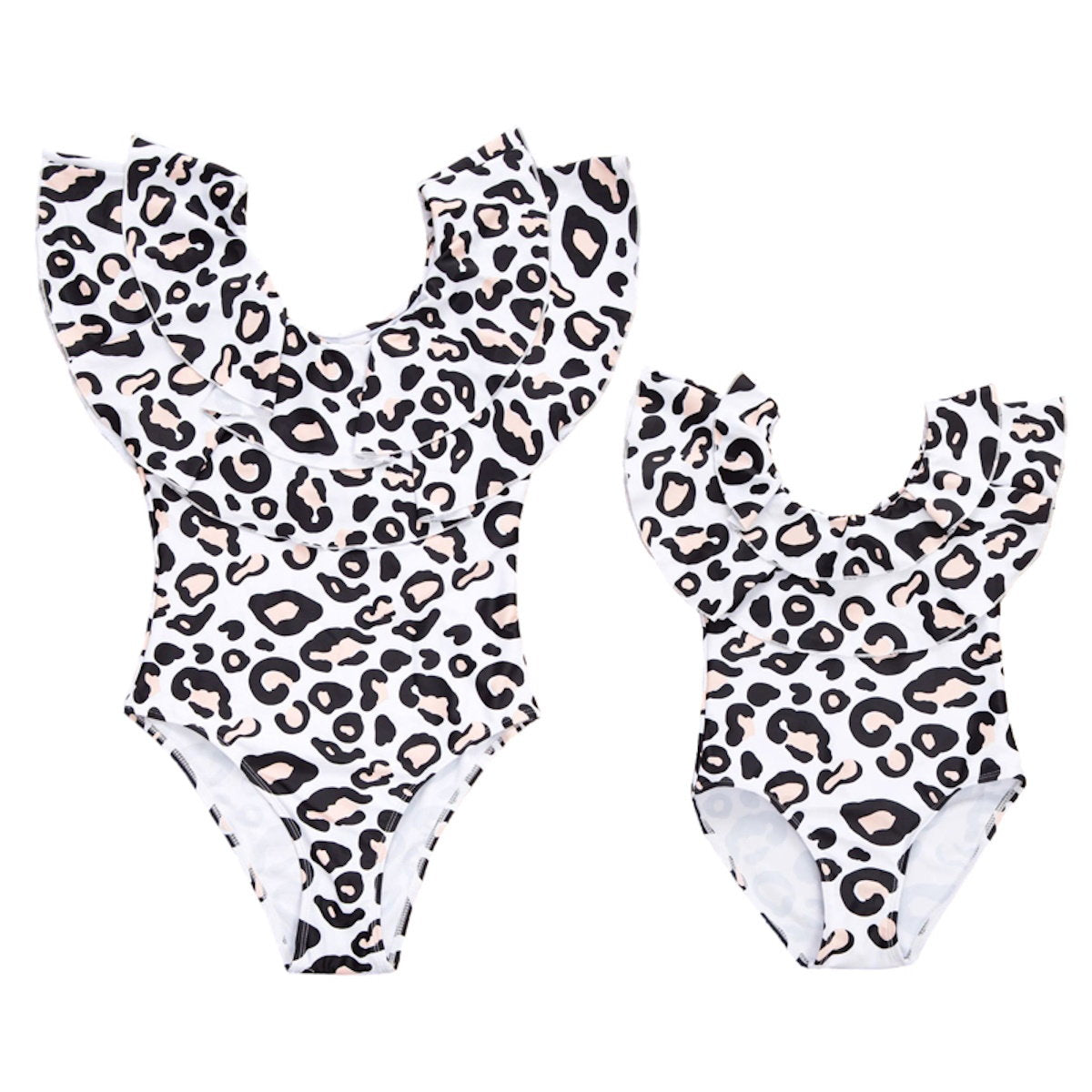 Leopard print swimsuit form Mommy and Me - ChildAngle
