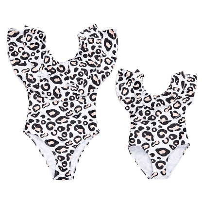 Leopard print swimsuit form Mommy and Me - ChildAngle