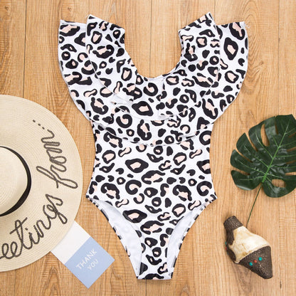 Leopard print swimsuit form Mommy and Me - ChildAngle