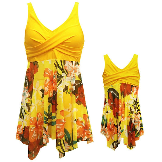 Yellow dress with floral pattern - ChildAngle