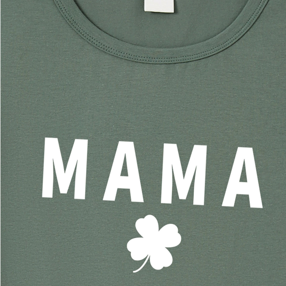 Mommy and Me St. Patrick's Day Matching Mama and Mini Bodycon Army Green 4 Leaves Clover for Mother and Daughter - ChildAngle