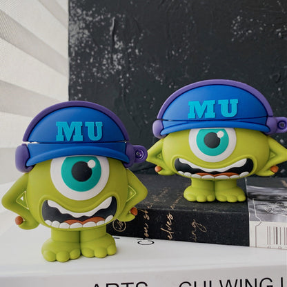 Green Monsters University Mike Wazowski character-shaped AirPods Case - ChildAngle
