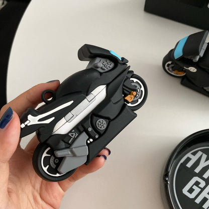 Black motorcycle AirPods Case - ChildAngle