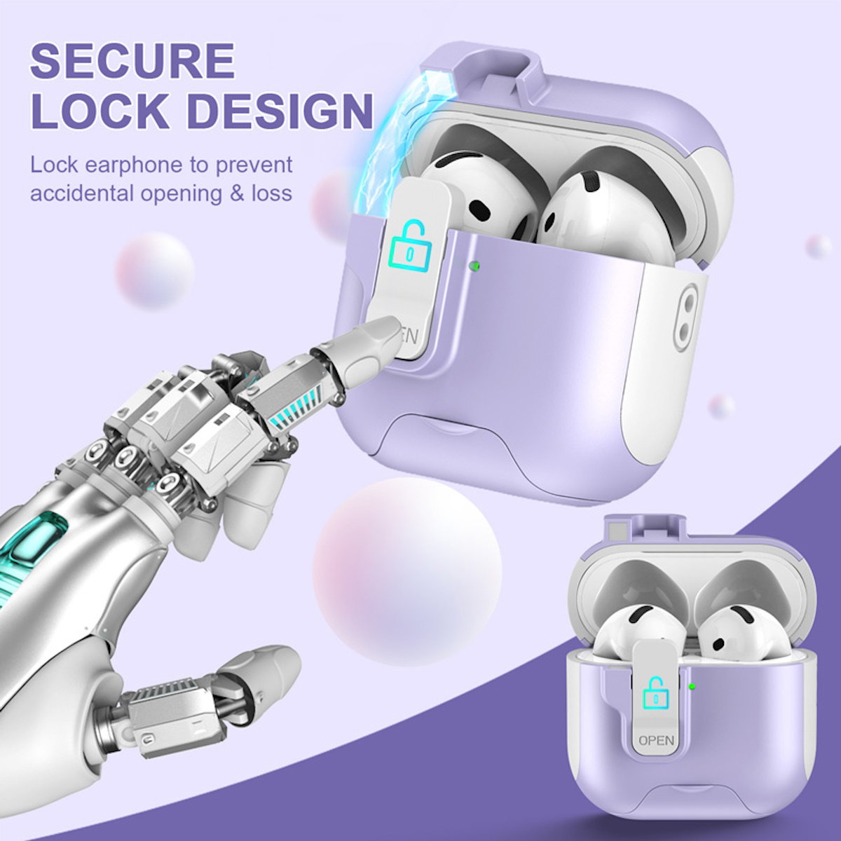  AirPods Pro 3  Phone Stand and Lockable Protective AirPods Case in 1  - ChildAngle