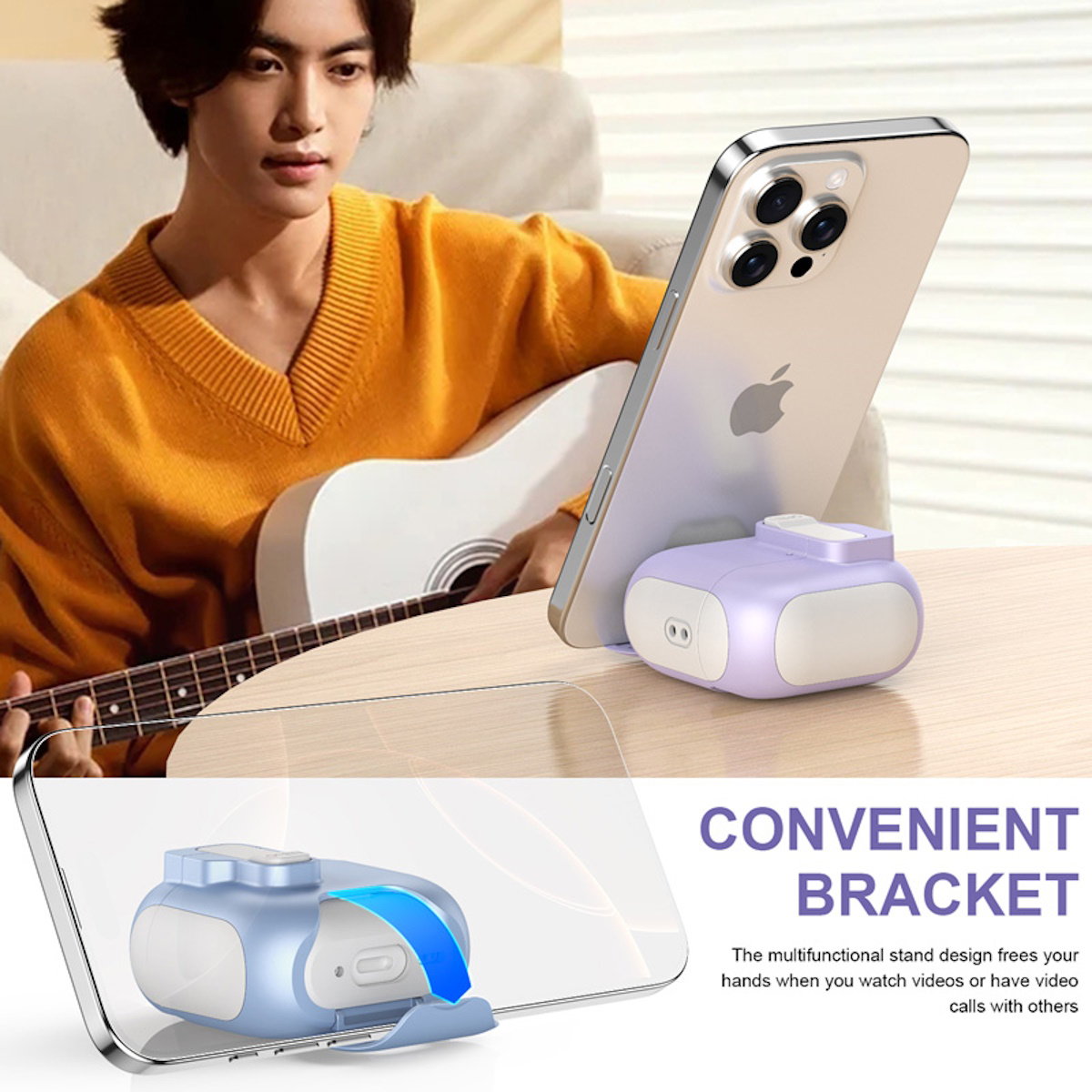  AirPods Pro 3  Phone Stand and Lockable Protective AirPods Case in 1  - ChildAngle