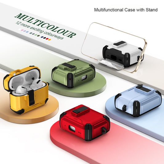 2 in 1 Multifunctional AirPods case with phone stand available in various colors - ChildAngle