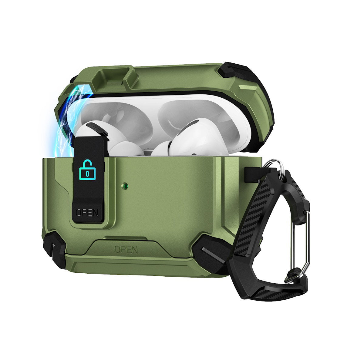 2 in 1 Multifunctional AirPods case with phone stand available in various colors - ChildAngle