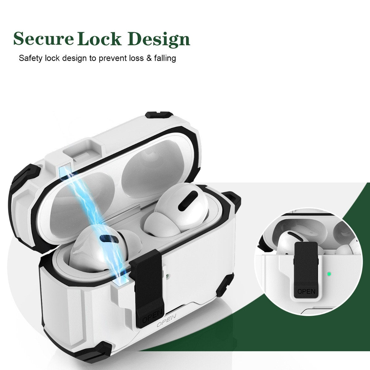 2 in 1 Multifunctional AirPods case with phone stand available in various colors - ChildAngle