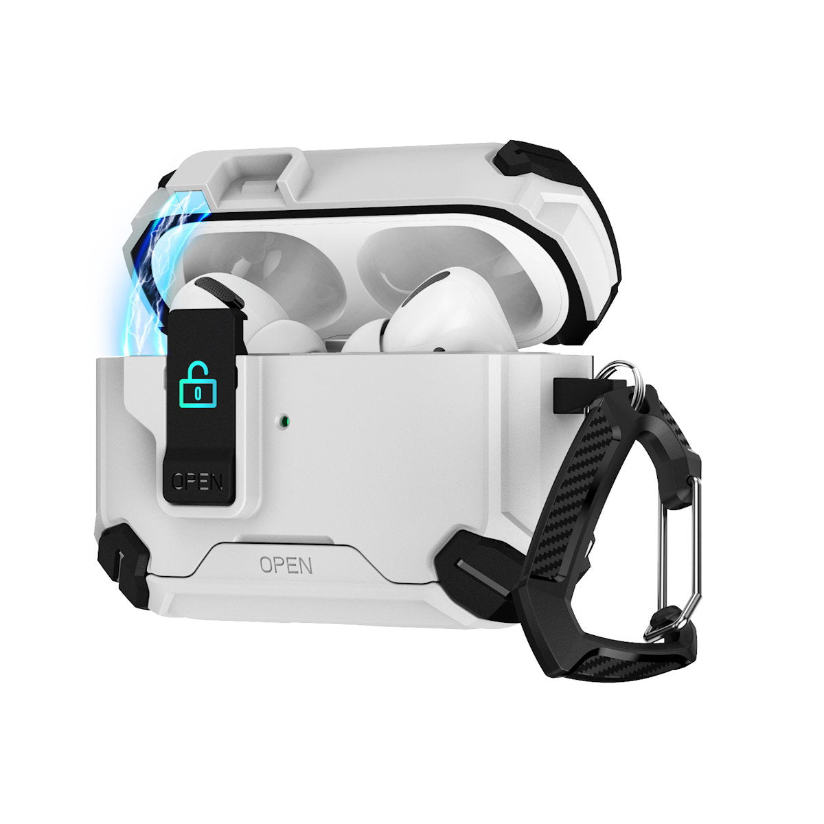 2 in 1 Multifunctional AirPods case with phone stand available in various colors - ChildAngle