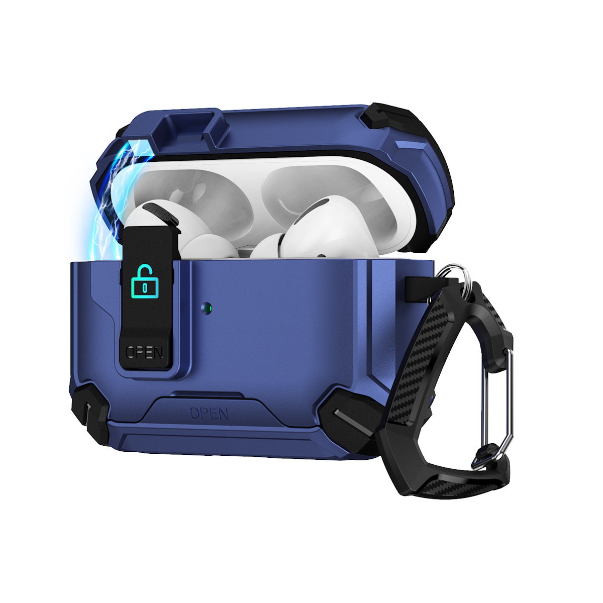 2 in 1 Multifunctional AirPods case with phone stand available in various colors - ChildAngle