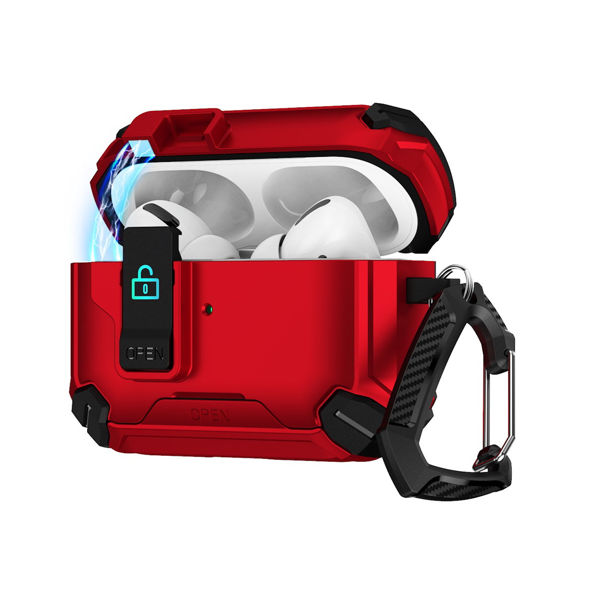 2 in 1 Multifunctional AirPods case with phone stand available in various colors - ChildAngle